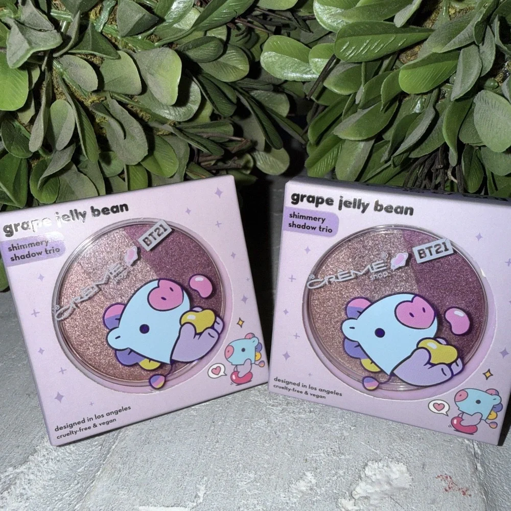 The Crème Shop BT21 Grape Jelly Bean Shimmery Shadow Lot Of 2 Sealed‎